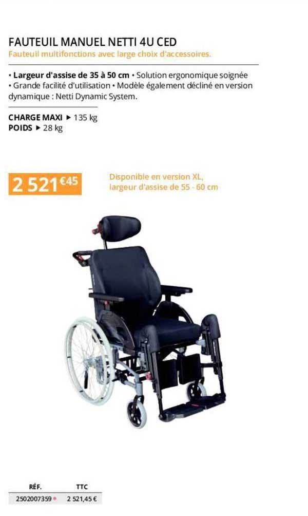 fauteuil manuel netti 4u ced