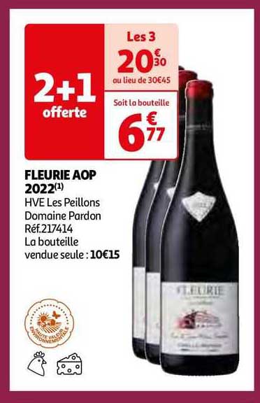 fleurie aop 2022 hve les peillons domaine pardon
