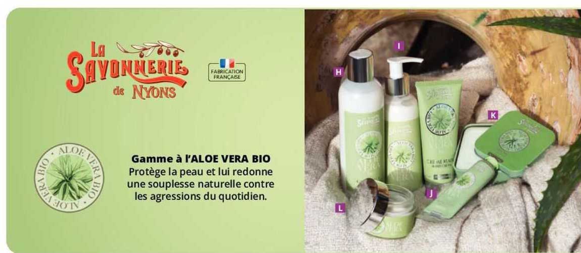 gamme à l'aloe vera bio la savonnerie de nyons