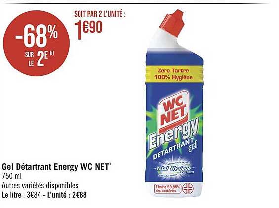 Gel Détartrant Anergy Wc Net