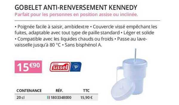 gobelet anti-renversement kennedy sissel