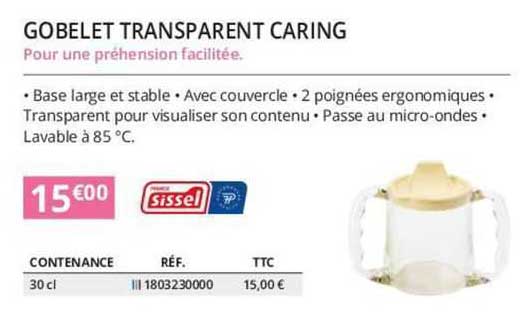 gobelet transparent caring