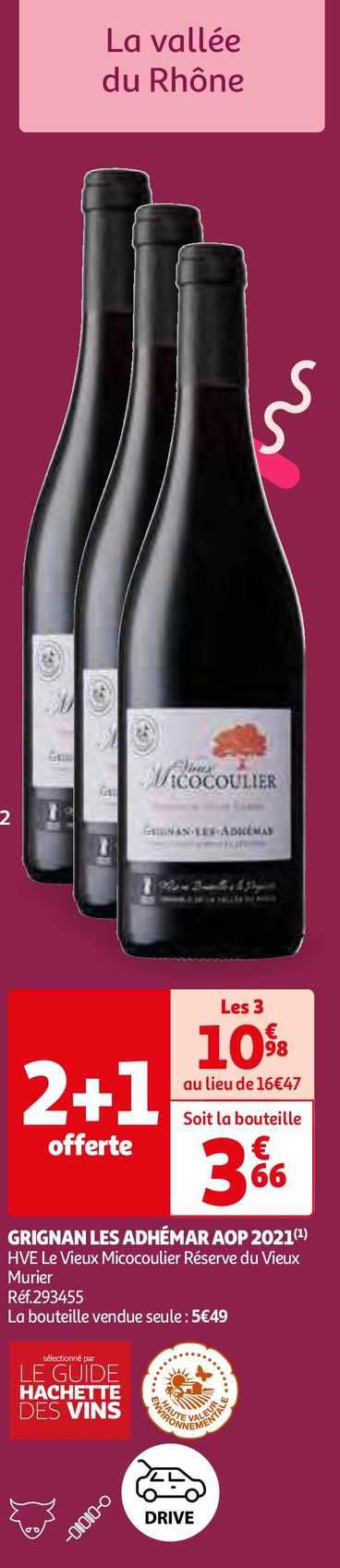 grignan les adhémar aop 2021 hve le vieux micocoulier  réserve du vieux murier