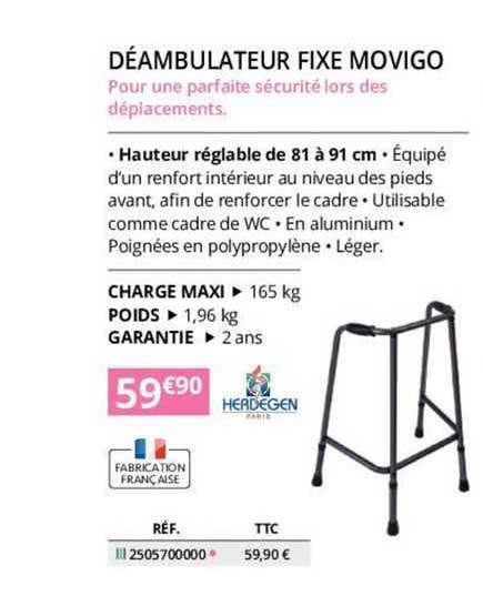 Herdegen Déambulateur Fixe Movigo