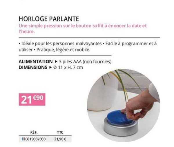 horloge parlante