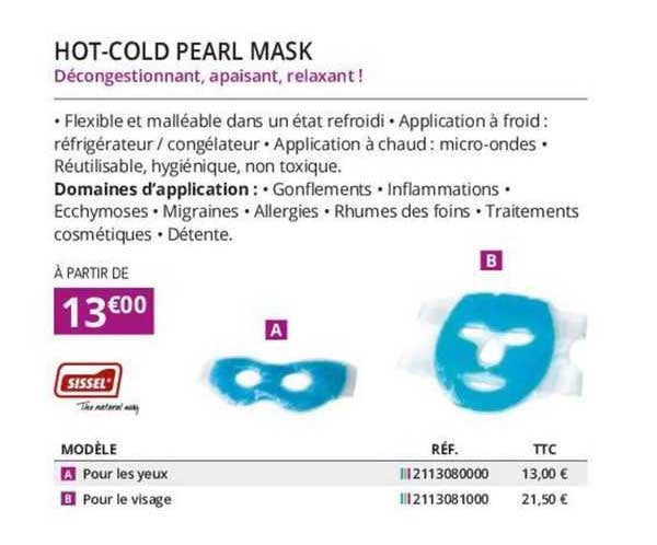 hot-cold pearl mask sissel