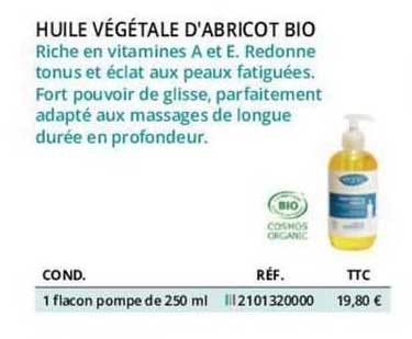 Huile Végétale D'abricot Bio
