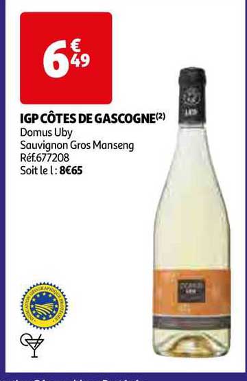 igp côtes de gascogen domus uby sauvignon gros manseng