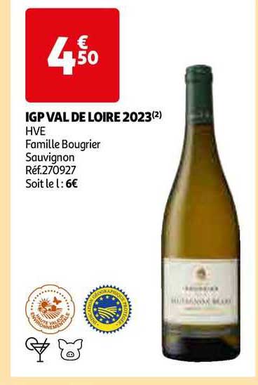 igp val de loire 2023 hve famille bougrier sauvignon