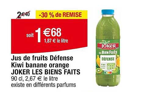 Jus De Fruits Défense Kiwi Banane Orange Joker Les Biens Faits