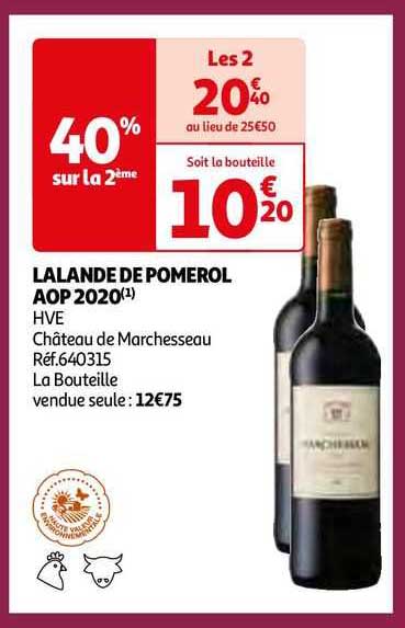 lalande de pomerol aop 2020 hve château de marchesseau
