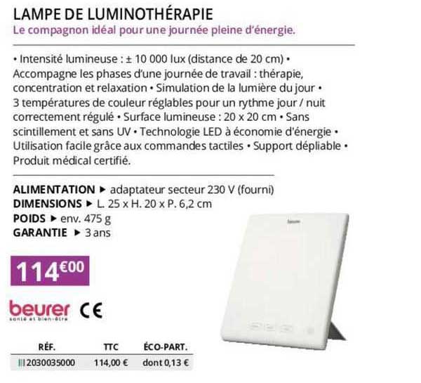 lampe de luminothérapie beurer