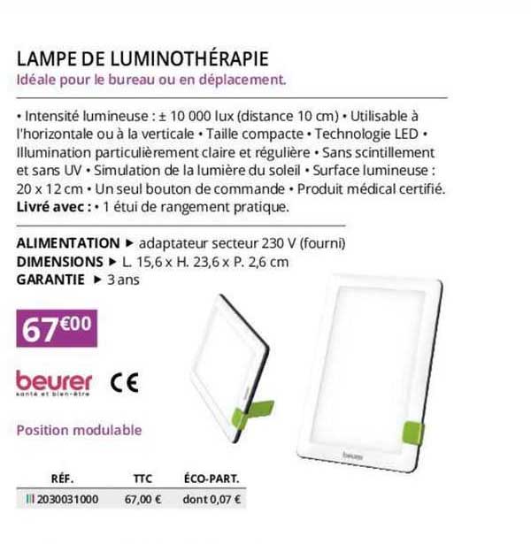 lampe de luminothérapie beurer