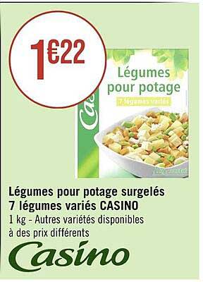 légumes pour potage surgelés 7 légumes variés casino