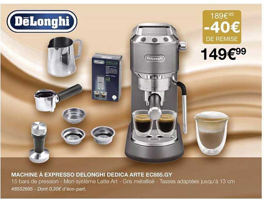 machine à expresso delonghi dedica arte EC885.GY