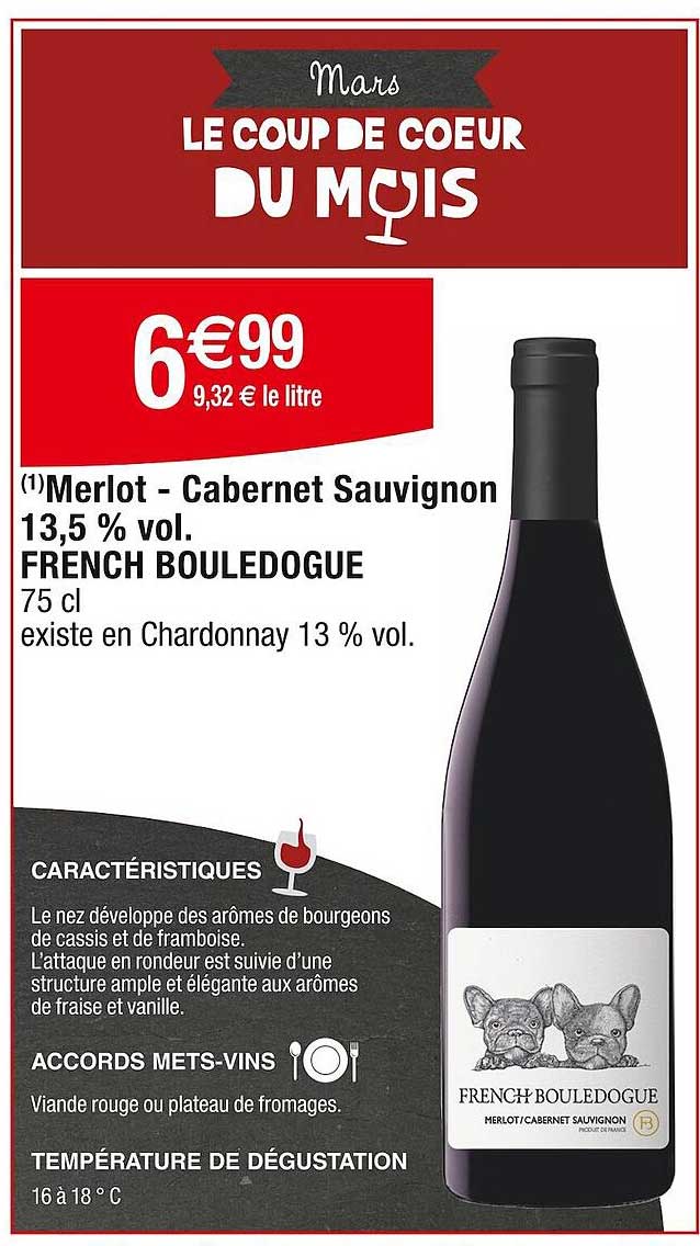 merlot - cabernet sauvignon 13,5% vol french bouledogue