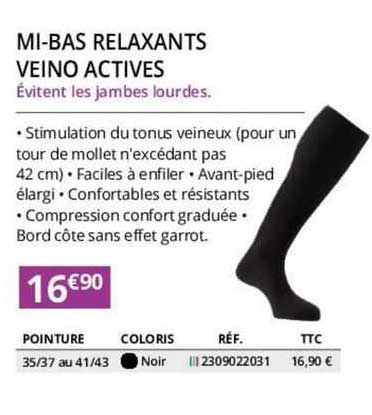mi-bas relaxants veino actives