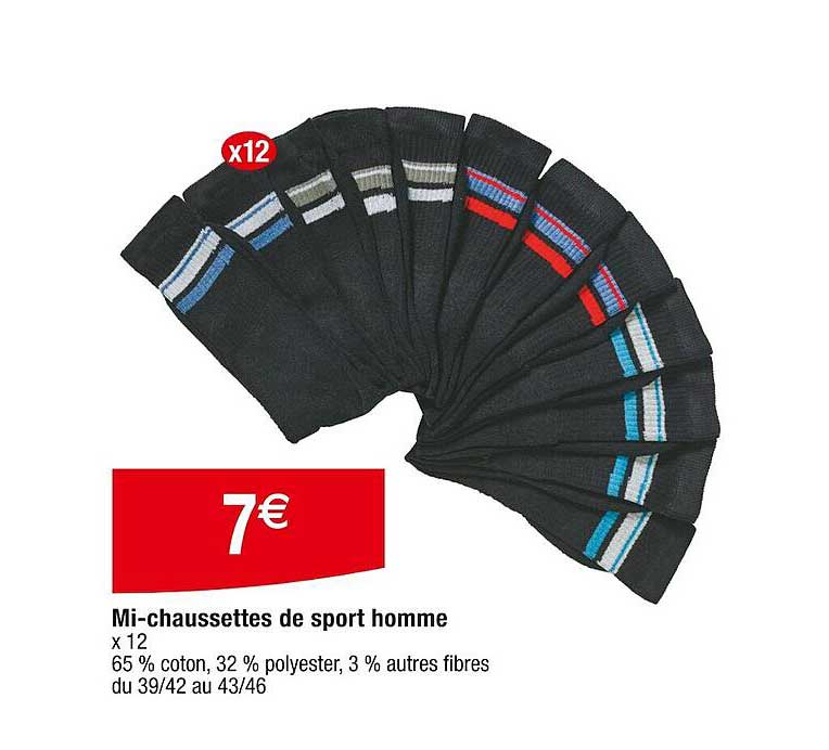 mi-chaussettes de sport homme