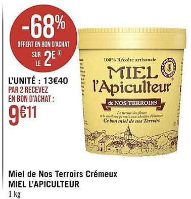 miel de nos terrois crémeux miel l'apiculteur