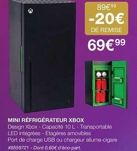 mini réfrigérateur xbox