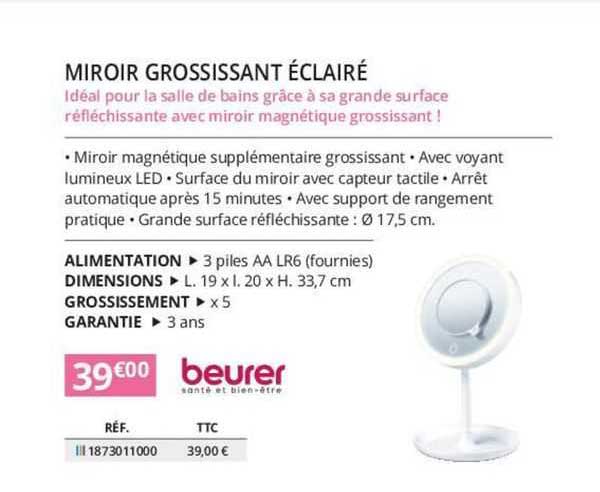 miroir grossissant éclairé beurer