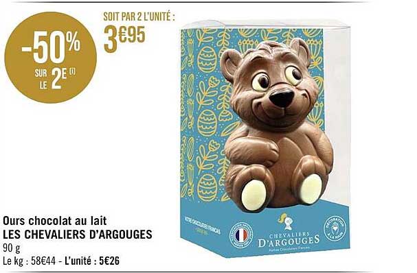 ours chocolat au lait les chevaliers d'argouges