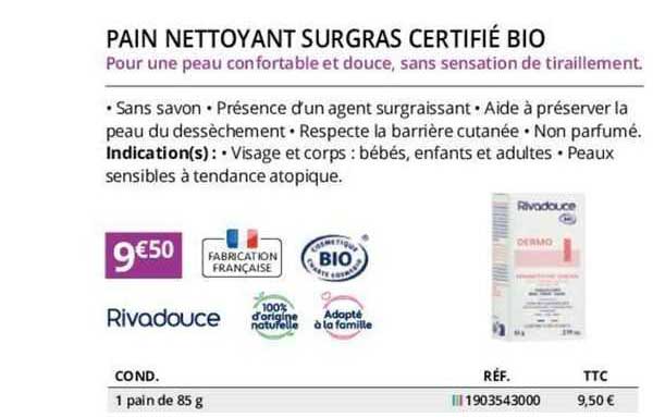 Pain Nettoyant Surgras Certifié Bio