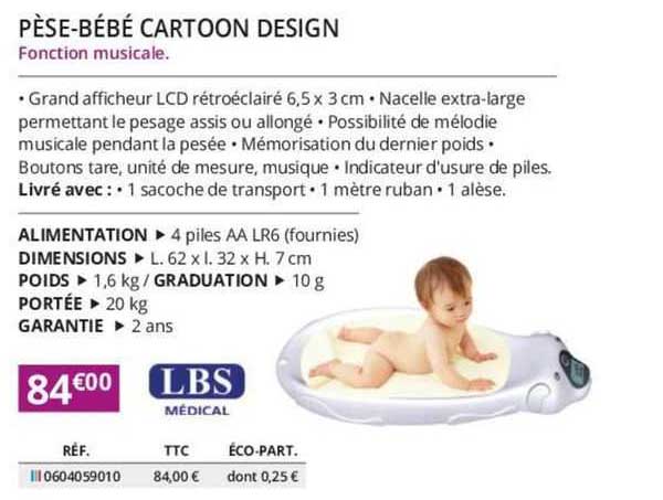 pèse-bébé cartoon design