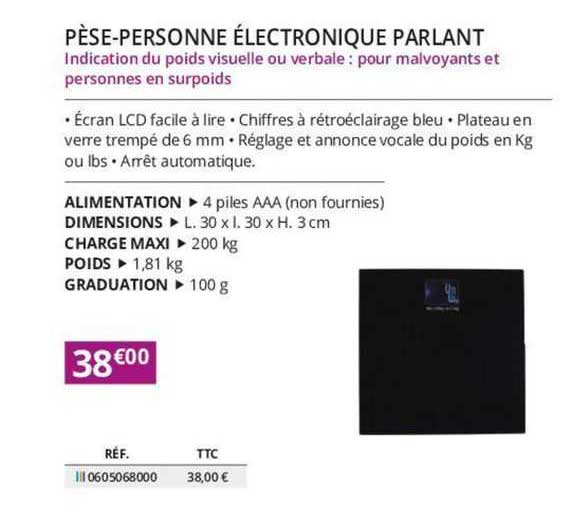 pèse-personne électronique parlant
