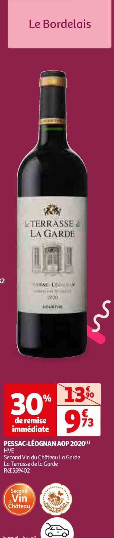 pessac-léognan aop 2020 hve second vin du château la garde la terrasse de la garde