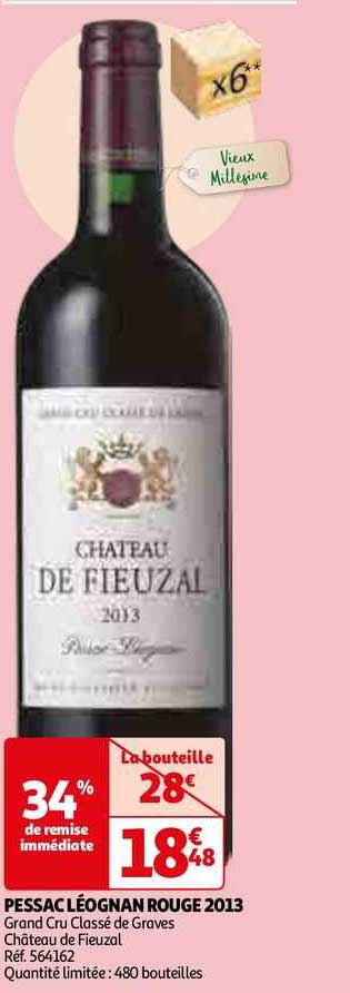 pessac léognan rouge 2013 grand cru classé de graves château de fieuzal