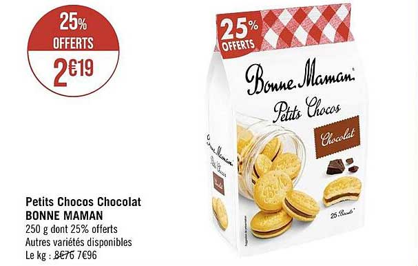 petits chocos chocolat bonne maman