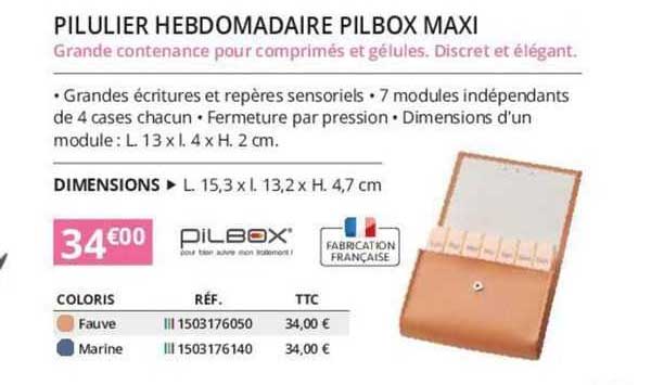 pilulier hebdomadaire pilbox maxi