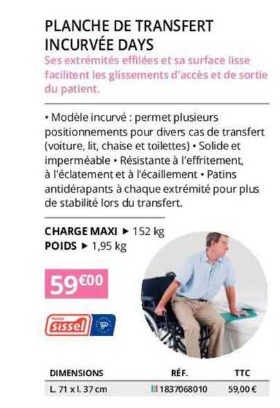 planche de transfert incurvée days sissel