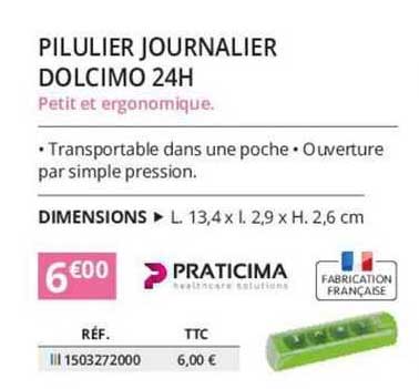 praticima pilulier journalier dolcimo 24h