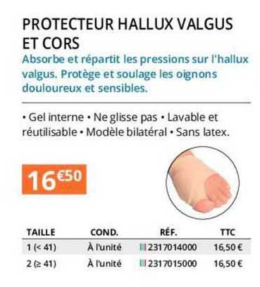 protecteur hallux valgus et cors