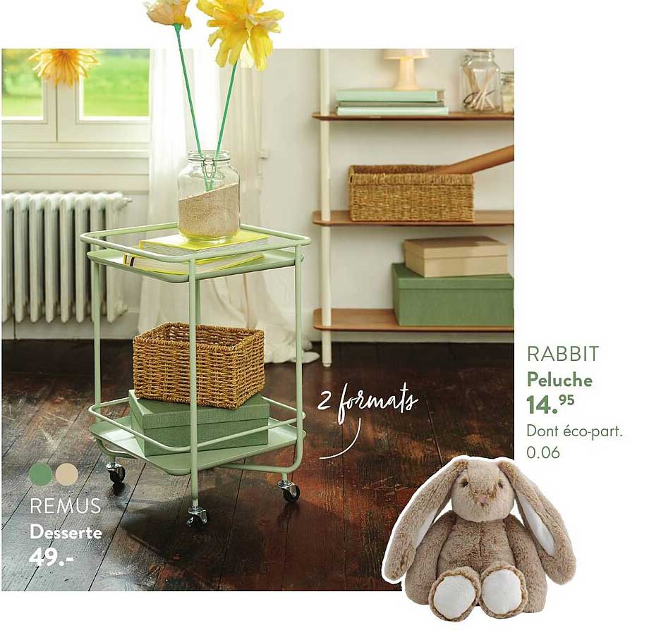 remus desserte ou rabbit peluche