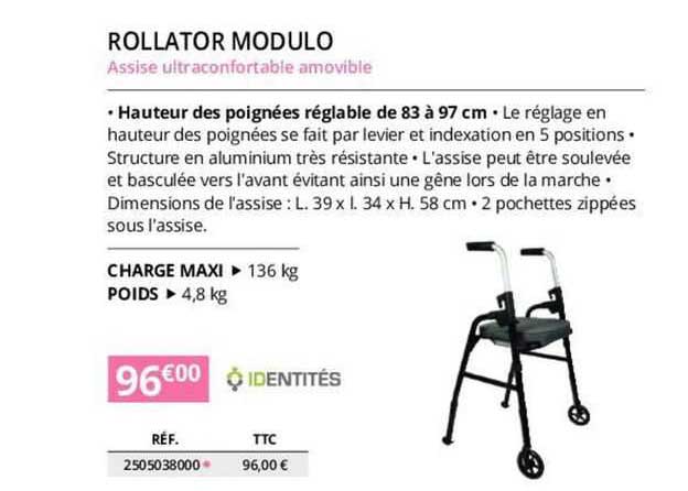 rollator modulo identités