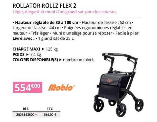 rollator rollz flex 2 mobio