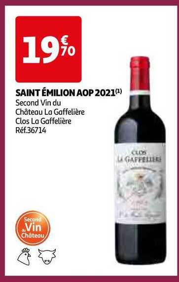 saint émilion aop 2021 second vin du château la gaffelière clos la gaffelière