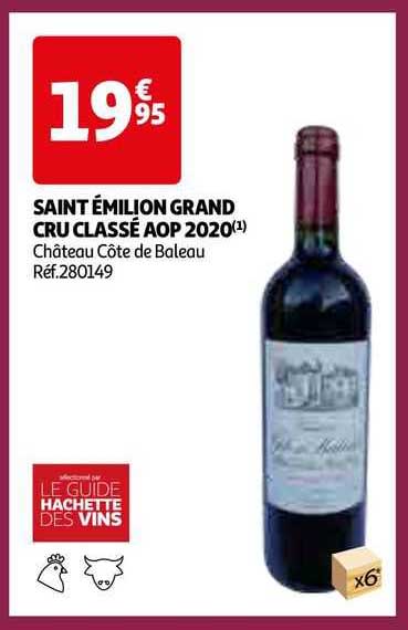saint émilion grand cru classé aop 2020 château côte de baleau
