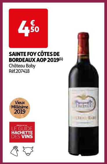 sainte foy côtes de bordeaux aop 2019 château baby