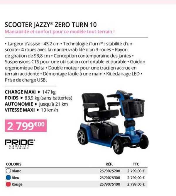scooter jazzy zero turn 10