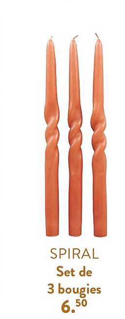 Spiral Set De 3 Bougies