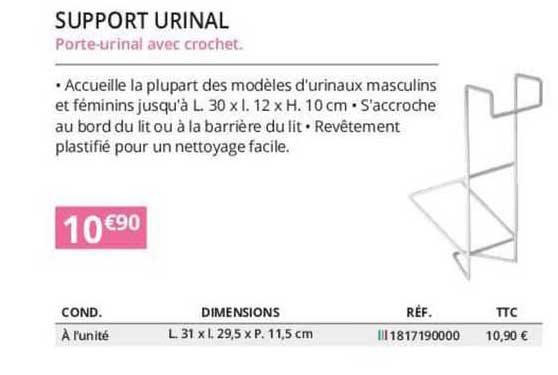 support urinal