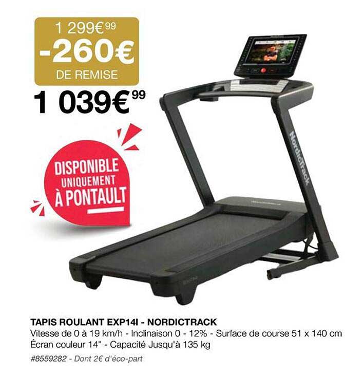 tapis roulant EXP141 - nordictrack