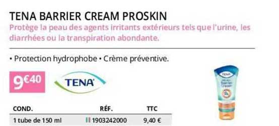 tena barrier Cream pro skin