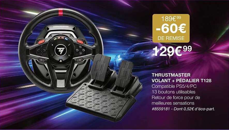 thrustmaster volant + pédalier T128
