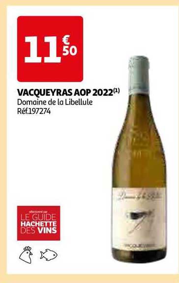 vacqueyras aop 2022 domaine de la libellule