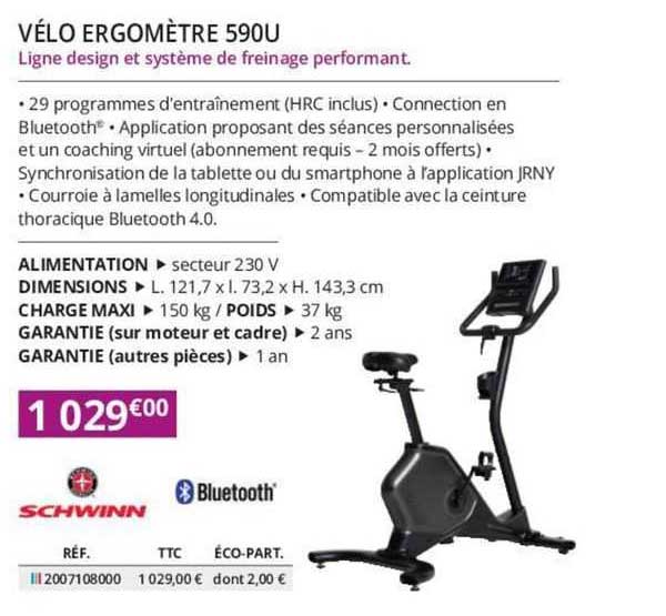 vélo ergomètre 290u schwinn